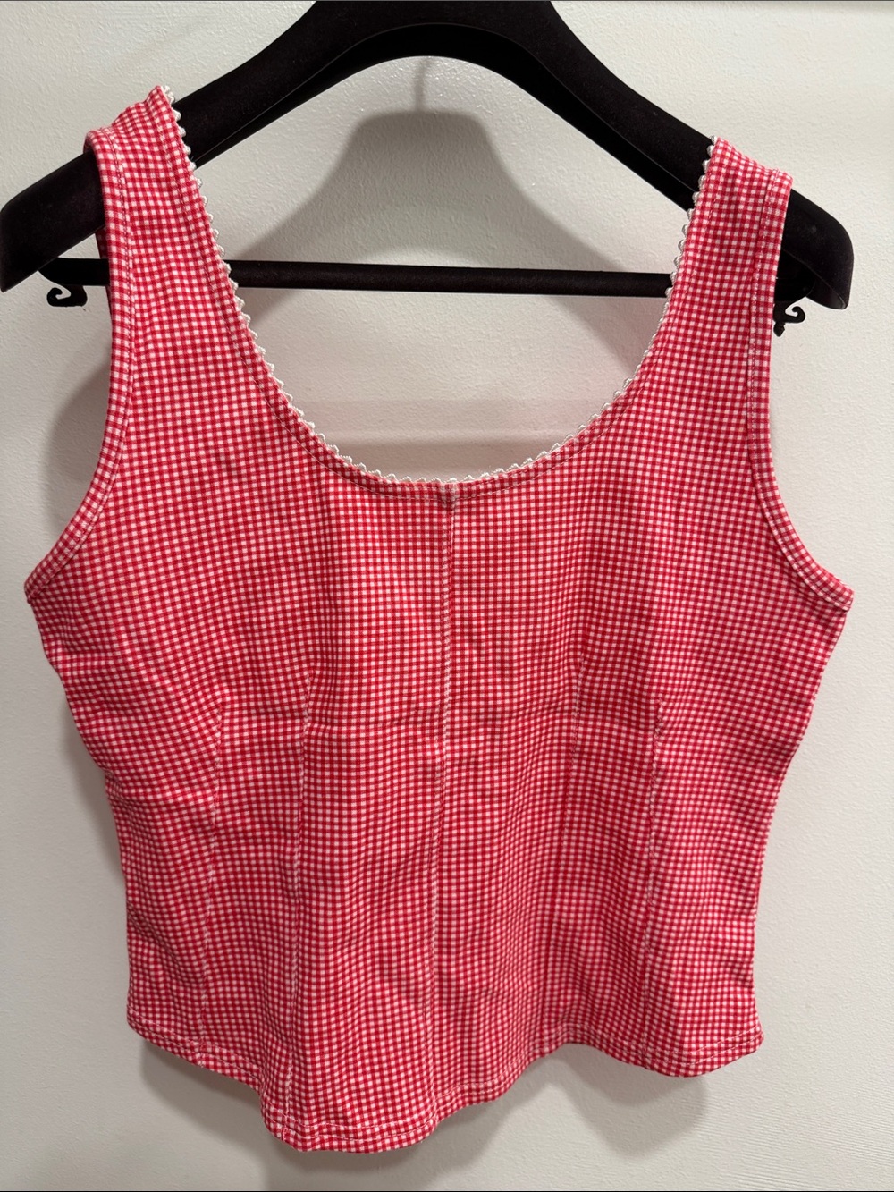 Betty Boop Pink and White Gingham Tank